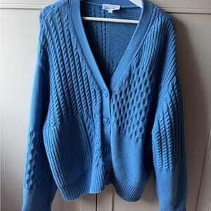 & Other Stories Blue Wool Cardigan